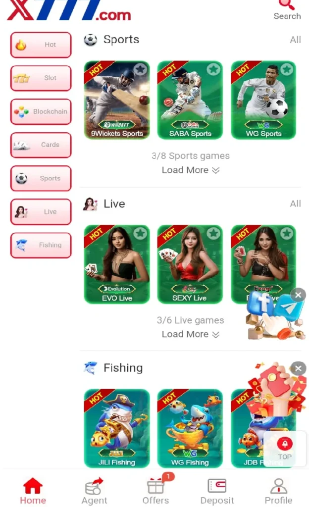 X777 game download